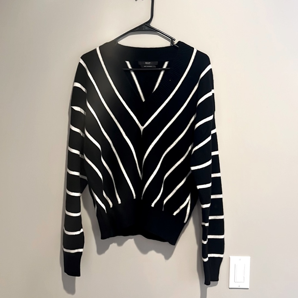 Striped cashmere cardigan